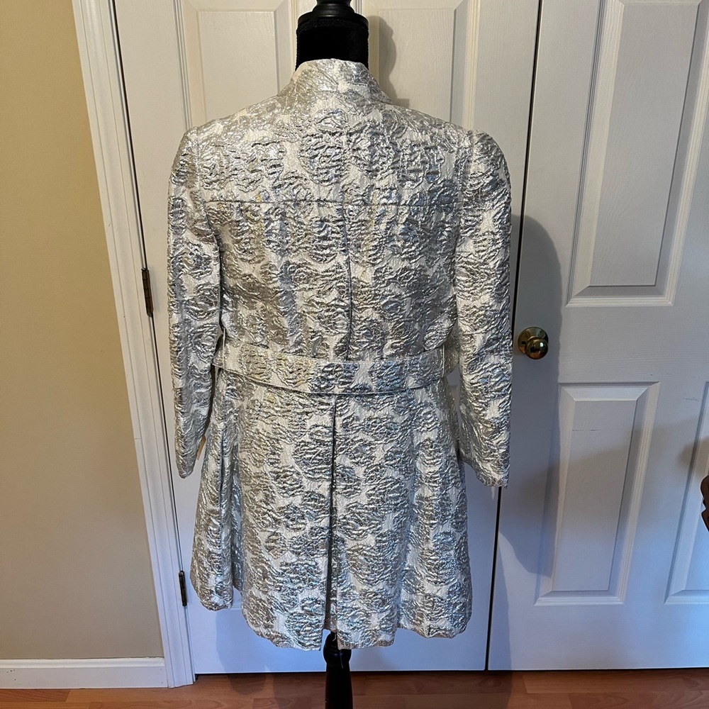 Vintage 1960s Silver Lame Belt Dress - Picture 7 of 11